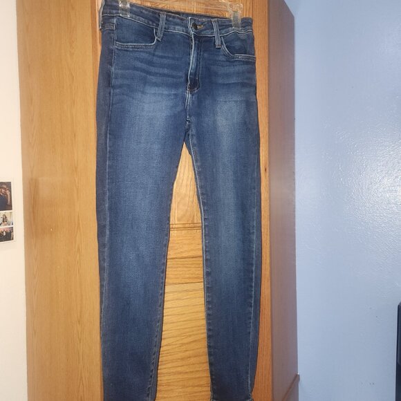 Just Black Women's Size 28 Skinny Mid Rise Dark Wash Stretch Jeans Made in USA - Picture 1 of 8
